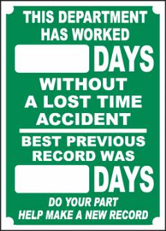 Safety Score Board PVC Sign - 20x28"